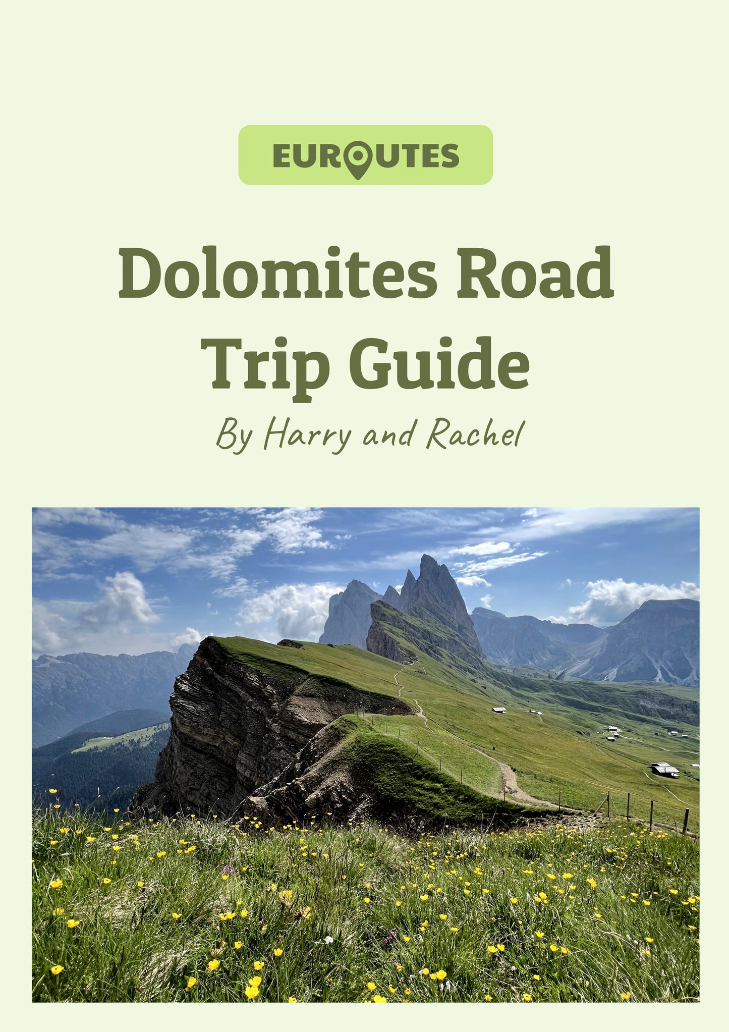 Dolomites road trip guide ebook cover