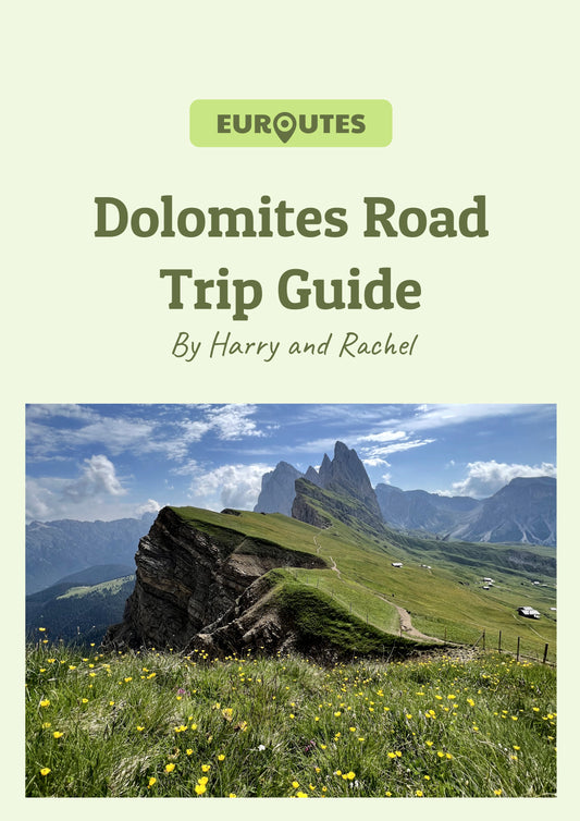 Dolomites road trip guide ebook cover