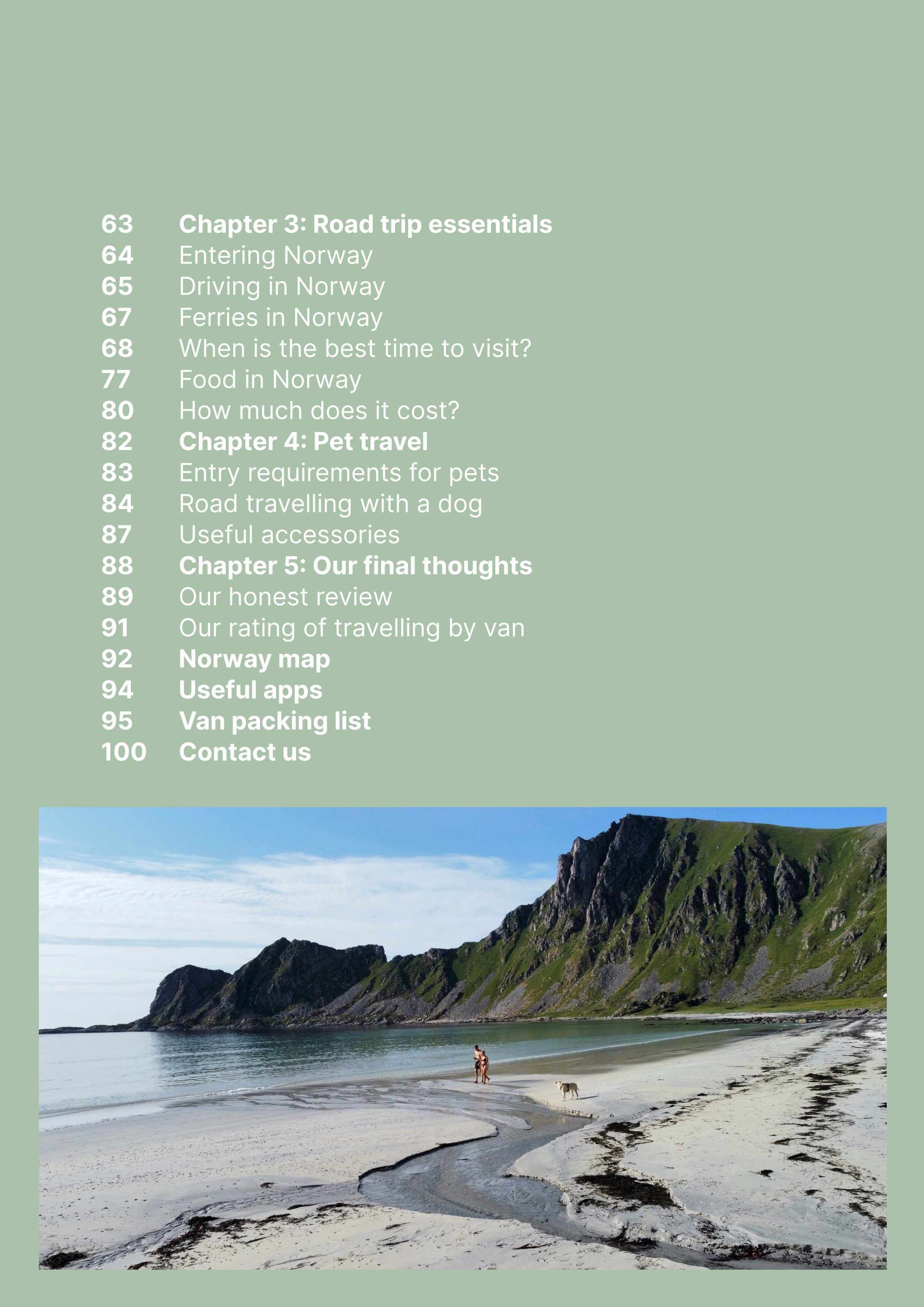 Norway ebook second contents page